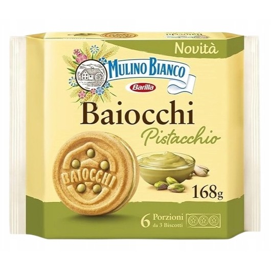 Ciastka Baiocchi Pistacchio 168g | Mulino Bianco